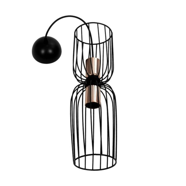 GLOBOSTAR® LAVERA 201-0124 Vintage Κρεμαστό Φωτιστικό Οροφής με Ντουί 1 x E27 AC 220-240V IP20 – Μπρονζέ & Μαύρο – Μ14 x Π14 x Υ44cm