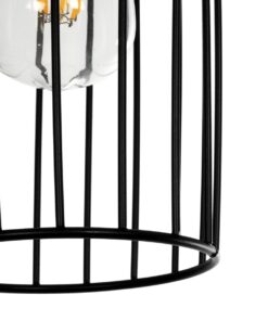 GLOBOSTAR® LAVERA 201-0124 Vintage Κρεμαστό Φωτιστικό Οροφής με Ντουί 1 x E27 AC 220-240V IP20 – Μπρονζέ & Μαύρο – Μ14 x Π14 x Υ44cm