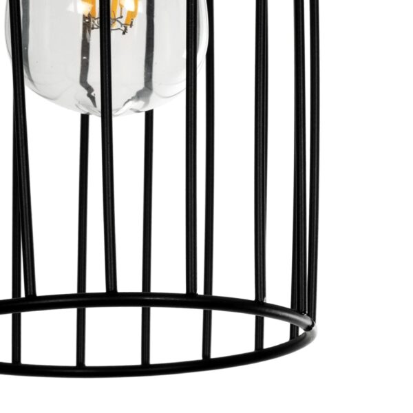 GLOBOSTAR® LAVERA 201-0124 Vintage Κρεμαστό Φωτιστικό Οροφής με Ντουί 1 x E27 AC 220-240V IP20 – Μπρονζέ & Μαύρο – Μ14 x Π14 x Υ44cm