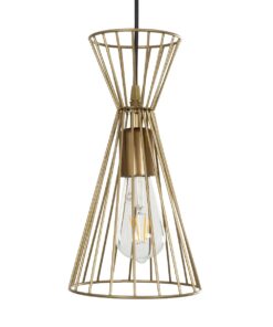 GLOBOSTAR® FLIXIO 201-0126 Vintage Κρεμαστό Φωτιστικό Οροφής με Ντουί 3 x E27 AC 220-240V IP20 – Χρυσό – Μ40 x Π40 x Υ70cm