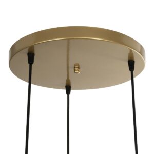 GLOBOSTAR® FLIXIO 201-0126 Vintage Κρεμαστό Φωτιστικό Οροφής με Ντουί 3 x E27 AC 220-240V IP20 – Χρυσό – Μ40 x Π40 x Υ70cm