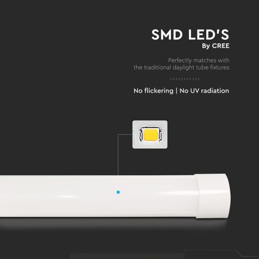LED Πρισματικό Γραμμικό Φωτιστικό 120cm 40W V-TAC CREE Chip 4300lm 120° Θερμό 3000K – 203506