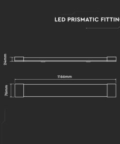 LED Πρισματικό Γραμμικό Φωτιστικό 120cm 40W V-TAC 4800lm Ψυχρό Λευκό 6500K – 203526