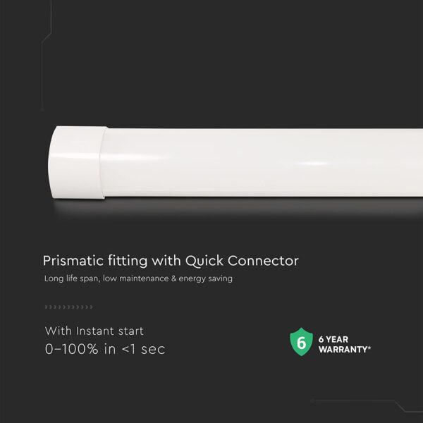 LED Πρισματικό Γραμμικό Φωτιστικό 120cm 40W V-TAC 4800lm Ψυχρό Λευκό 6500K – 203526