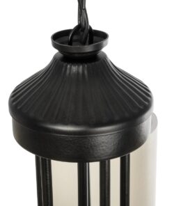 GLOBOSTAR® TRITON 203-0253 Vintage Κρεμαστό Φωτιστικό Οροφής με Ντουί 5 x E27 AC 220-240V IP20 – Μαύρο & Μπεζ – Μ50 x Π50 x Υ48cm