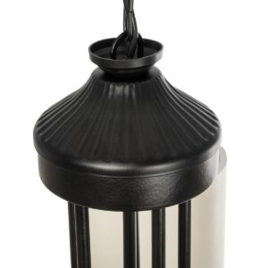 GLOBOSTAR® TRITON 203-0253 Vintage Κρεμαστό Φωτιστικό Οροφής με Ντουί 5 x E27 AC 220-240V IP20 – Μαύρο & Μπεζ – Μ50 x Π50 x Υ48cm