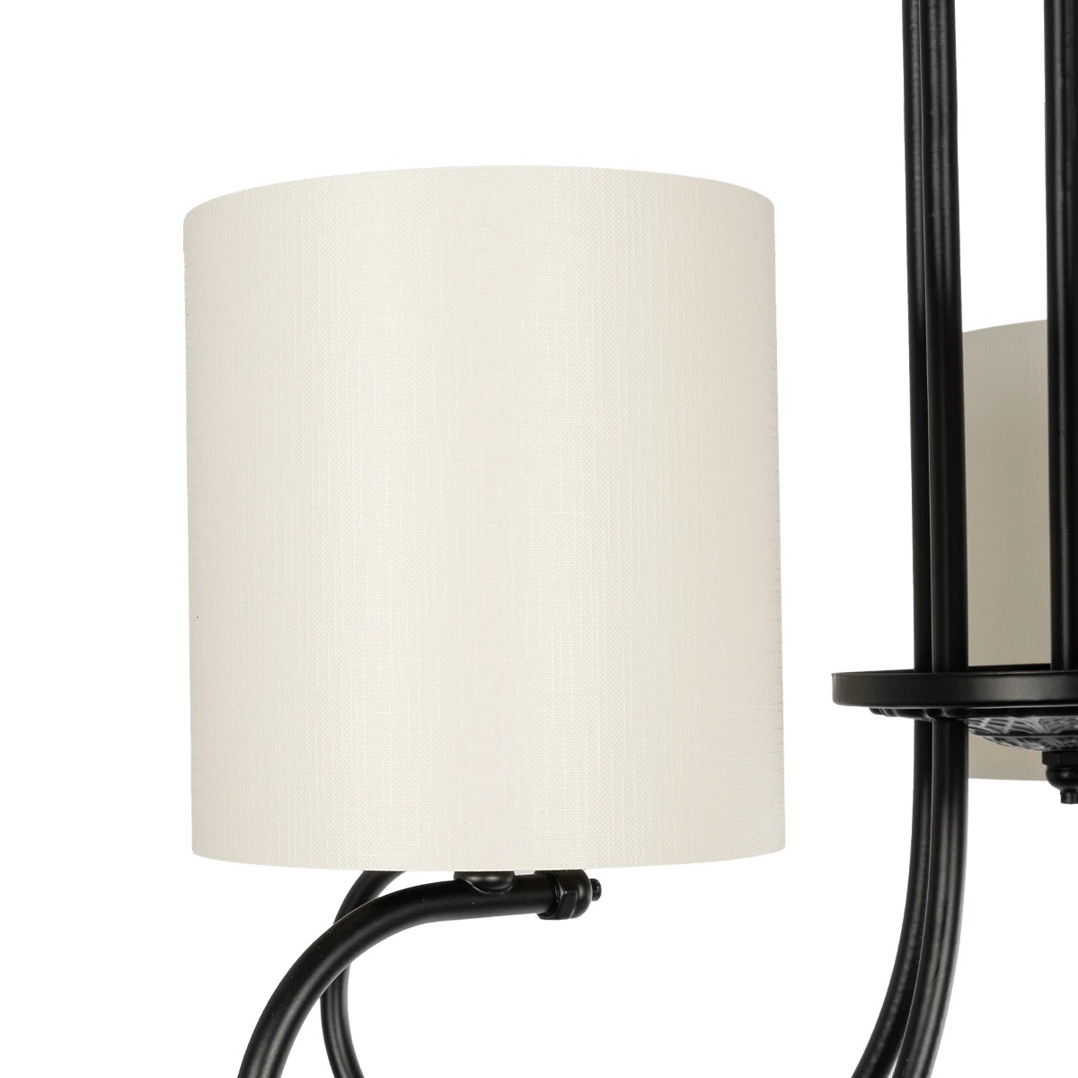 GLOBOSTAR® TRITON 203-0253 Vintage Κρεμαστό Φωτιστικό Οροφής με Ντουί 5 x E27 AC 220-240V IP20 – Μαύρο & Μπεζ – Μ50 x Π50 x Υ48cm