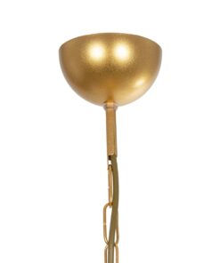 GLOBOSTAR® TRITON 203-0254 Vintage Κρεμαστό Φωτιστικό Οροφής με Ντουί 5 x E27 AC 220-240V IP20 – Χρυσό & Μπεζ – Μ50 x Π50 x Υ48cm