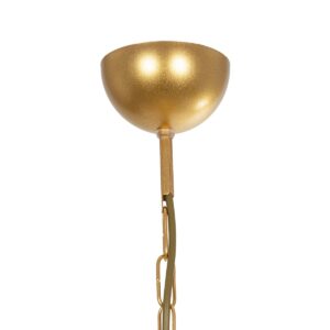 GLOBOSTAR® TRITON 203-0254 Vintage Κρεμαστό Φωτιστικό Οροφής με Ντουί 5 x E27 AC 220-240V IP20 – Χρυσό & Μπεζ – Μ50 x Π50 x Υ48cm