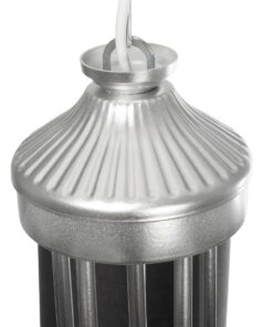 GLOBOSTAR® TRITON 203-0255 Vintage Κρεμαστό Φωτιστικό Οροφής με Ντουί 5 x E27 AC 220-240V IP20 – Ασημί & Γκρι – Μ50 x Π50 x Υ48cm