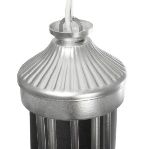 GLOBOSTAR® TRITON 203-0255 Vintage Κρεμαστό Φωτιστικό Οροφής με Ντουί 5 x E27 AC 220-240V IP20 – Ασημί & Γκρι – Μ50 x Π50 x Υ48cm