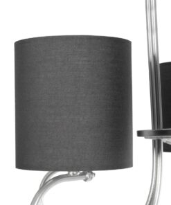 GLOBOSTAR® TRITON 203-0255 Vintage Κρεμαστό Φωτιστικό Οροφής με Ντουί 5 x E27 AC 220-240V IP20 – Ασημί & Γκρι – Μ50 x Π50 x Υ48cm