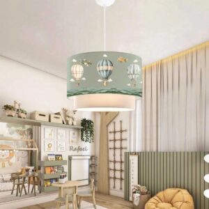GLOBOSTAR® BALLON 204-0120 Παιδικό Κρεμαστό Φωτιστικό Οροφής με Ντουί 1 x E27 AC 220-240V IP20 – Πολύχρωμο – Μ30 x Π30 x Υ20cm