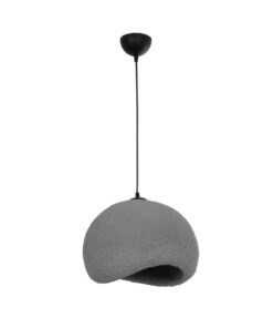 GLOBOSTAR® STONE 204-0122 Μοντέρνο Κρεμαστό Φωτιστικό Οροφής με Ντουί 1 x E27 AC 220-240V IP20 – Γκρι – Μ35 x Π31 x Υ26cm