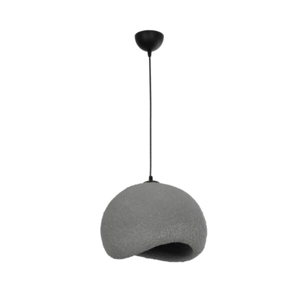 GLOBOSTAR® STONE 204-0122 Μοντέρνο Κρεμαστό Φωτιστικό Οροφής με Ντουί 1 x E27 AC 220-240V IP20 – Γκρι – Μ35 x Π31 x Υ26cm