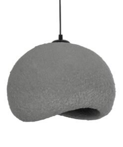GLOBOSTAR® STONE 204-0122 Μοντέρνο Κρεμαστό Φωτιστικό Οροφής με Ντουί 1 x E27 AC 220-240V IP20 – Γκρι – Μ35 x Π31 x Υ26cm