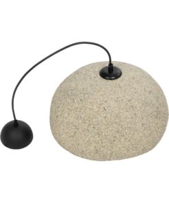 GLOBOSTAR® STONE 204-0123 Μοντέρνο Κρεμαστό Φωτιστικό Οροφής με Ντουί 1 x E27 AC 220-240V IP20 – Μπεζ – Μ35 x Π31 x Υ26cm