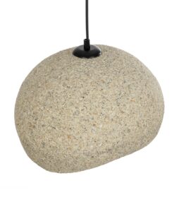 GLOBOSTAR® STONE 204-0123 Μοντέρνο Κρεμαστό Φωτιστικό Οροφής με Ντουί 1 x E27 AC 220-240V IP20 – Μπεζ – Μ35 x Π31 x Υ26cm