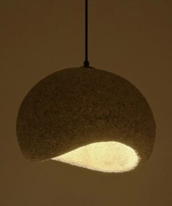 GLOBOSTAR® STONE 204-0124 Μοντέρνο Κρεμαστό Φωτιστικό Οροφής με Ντουί 1 x E27 AC 220-240V IP20 – Γκρι – Μ35 x Π31 x Υ26cm