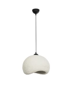 GLOBOSTAR® STONE 204-0124 Μοντέρνο Κρεμαστό Φωτιστικό Οροφής με Ντουί 1 x E27 AC 220-240V IP20 – Γκρι – Μ35 x Π31 x Υ26cm