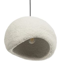 GLOBOSTAR® STONE 204-0124 Μοντέρνο Κρεμαστό Φωτιστικό Οροφής με Ντουί 1 x E27 AC 220-240V IP20 – Γκρι – Μ35 x Π31 x Υ26cm