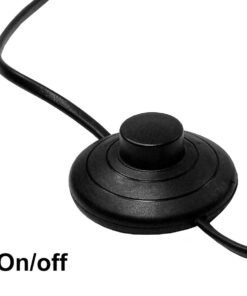 GloboStar® FLY 204-0127 Μοντέρνο Eπιδαπέδιο Φωτιστικό Μονόφωτο 1 x E27 IP20 Μαύρο & Χρυσό Μέταλλο με Μπεζ Ύφασμα – Μ38 x Π38 x Υ155cm