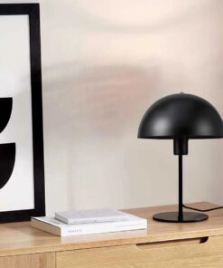 GloboStar® GASCEIO 204-0141 Μοντέρνο Eπιτραπέζιο Φωτιστικό Μονόφωτο 1 x E27 IP20 Μαύρο Μέταλλο – Μ25 x Π25 x Υ39cm