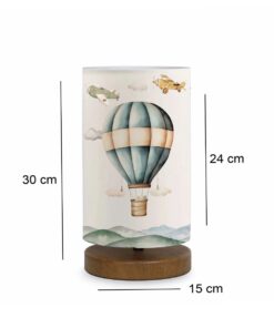 GloboStar® BALLON 204-0145 Παιδικό Eπιτραπέζιο Φωτιστικό Φιγούρα Μονόφωτο 1 x E27 IP20 Πολύχρωμο Ύφασμα – Μ15 x Π15 x Υ30cm