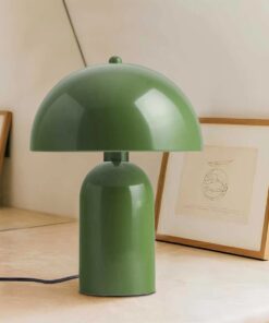 GloboStar® GASCO 204-0147 Μοντέρνο Eπιτραπέζιο Φωτιστικό Μονόφωτο 1 x E27 IP20 Πράσινο Μέταλλο – Μ25 x Π25 x Υ35cm