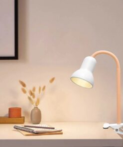 GloboStar® TAVOLO 204-0151 Παιδικό Eπιτραπέζιο Φωτιστικό Μονόφωτο 1 x E14 IP20 Πορτοκαλί & Λευκό – Μ11 x Π9 x Υ35cm