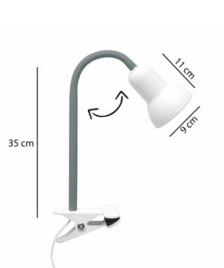 GloboStar® TAVOLO 204-0152 Παιδικό Eπιτραπέζιο Φωτιστικό Μονόφωτο 1 x E14 IP20 Πράσινο & Λευκό – Μ11 x Π9 x Υ35cm