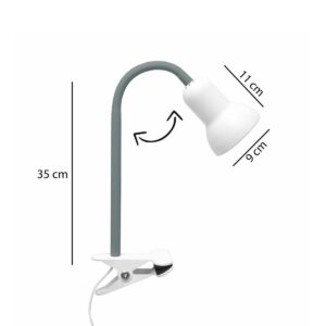 GloboStar® TAVOLO 204-0152 Παιδικό Eπιτραπέζιο Φωτιστικό Μονόφωτο 1 x E14 IP20 Πράσινο & Λευκό – Μ11 x Π9 x Υ35cm