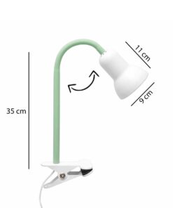 GloboStar® TAVOLO 204-0153 Παιδικό Eπιτραπέζιο Φωτιστικό Μονόφωτο 1 x E14 IP20 Πράσινο & Λευκό – Μ11 x Π9 x Υ35cm