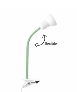 GloboStar® TAVOLO 204-0153 Παιδικό Eπιτραπέζιο Φωτιστικό Μονόφωτο 1 x E14 IP20 Πράσινο & Λευκό – Μ11 x Π9 x Υ35cm