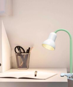 GloboStar® TAVOLO 204-0153 Παιδικό Eπιτραπέζιο Φωτιστικό Μονόφωτο 1 x E14 IP20 Πράσινο & Λευκό – Μ11 x Π9 x Υ35cm