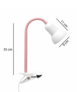 GloboStar® TAVOLO 204-0154 Παιδικό Eπιτραπέζιο Φωτιστικό Μονόφωτο 1 x E14 IP20 Ροζ & Λευκό – Μ11 x Π9 x Υ35cm