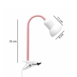 GloboStar® TAVOLO 204-0154 Παιδικό Eπιτραπέζιο Φωτιστικό Μονόφωτο 1 x E14 IP20 Ροζ & Λευκό – Μ11 x Π9 x Υ35cm