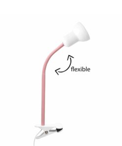 GloboStar® TAVOLO 204-0154 Παιδικό Eπιτραπέζιο Φωτιστικό Μονόφωτο 1 x E14 IP20 Ροζ & Λευκό – Μ11 x Π9 x Υ35cm