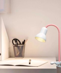 GloboStar® TAVOLO 204-0154 Παιδικό Eπιτραπέζιο Φωτιστικό Μονόφωτο 1 x E14 IP20 Ροζ & Λευκό – Μ11 x Π9 x Υ35cm