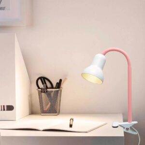 GloboStar® TAVOLO 204-0154 Παιδικό Eπιτραπέζιο Φωτιστικό Μονόφωτο 1 x E14 IP20 Ροζ & Λευκό – Μ11 x Π9 x Υ35cm