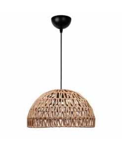 GLOBOSTAR® SAND 204-0167 Boho Κρεμαστό Φωτιστικό Οροφής με Ντουί 1 x E27 AC 220-240V IP20 – Μπεζ – Μ29 x Π29 x Υ16cm