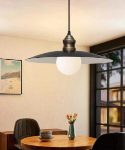 GLOBOSTAR® STUDY 204-0175 Μοντέρνο Κρεμαστό Φωτιστικό Οροφής με Ντουί 1 x E27 AC 220-240V IP20 – Μπρούτζινο & Μαύρο – Μ31 x Π31 x Υ27cm