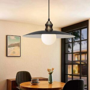 GLOBOSTAR® STUDY 204-0175 Μοντέρνο Κρεμαστό Φωτιστικό Οροφής με Ντουί 1 x E27 AC 220-240V IP20 – Μπρούτζινο & Μαύρο – Μ31 x Π31 x Υ27cm