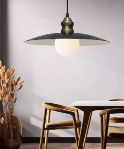 GLOBOSTAR® STUDY 204-0175 Μοντέρνο Κρεμαστό Φωτιστικό Οροφής με Ντουί 1 x E27 AC 220-240V IP20 – Μπρούτζινο & Μαύρο – Μ31 x Π31 x Υ27cm