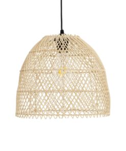 GLOBOSTAR® CESTINO 204-0178 Boho Κρεμαστό Φωτιστικό Οροφής Μονόφωτο 1 x E27 AC 220-240V IP20 Μπεζ – Μ30 x Π30 x Υ25cm