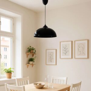 GLOBOSTAR® LAPMADA 204-0179 Μοντέρνο Κρεμαστό Φωτιστικό Οροφής Μονόφωτο 1 x E27 AC 220-240V IP20 Μπεζ – Μ30 x Π30 x Υ25cm