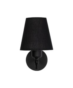 GloboStar® ELEGANTE 204-0185 Μοντέρνο Φωτιστικό Τοίχου Απλίκα Μονόφωτο 1 x E27 AC 220-240V IP20 Μαύρο – Μ14 x Π14 x Υ26cm