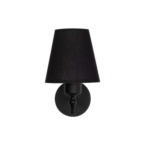 GloboStar® ELEGANTE 204-0185 Μοντέρνο Φωτιστικό Τοίχου Απλίκα Μονόφωτο 1 x E27 AC 220-240V IP20 Μαύρο – Μ14 x Π14 x Υ26cm