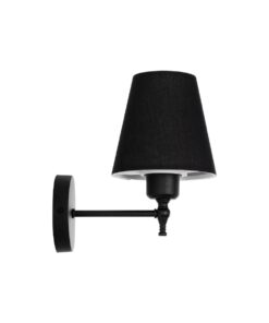 GloboStar® ELEGANTE 204-0185 Μοντέρνο Φωτιστικό Τοίχου Απλίκα Μονόφωτο 1 x E27 AC 220-240V IP20 Μαύρο – Μ14 x Π14 x Υ26cm