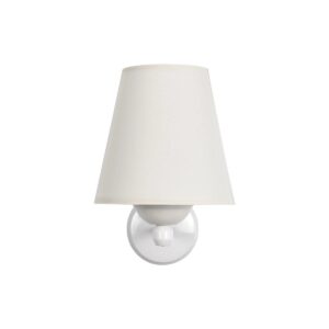 GloboStar® ELEGANTE 204-0187 Μοντέρνο Φωτιστικό Τοίχου Απλίκα Μονόφωτο 1 x E27 AC 220-240V IP20 Μπεζ & Λευκό – Μ14 x Π14 x Υ26cm